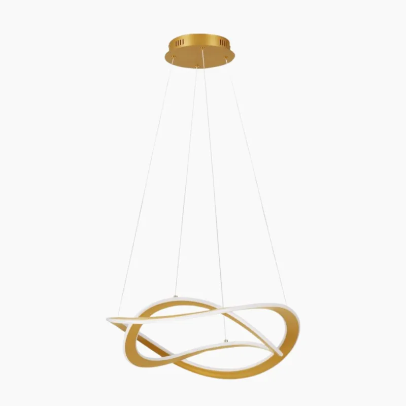 Nowy Designerska lampa wisząca Jauja LED w złotym kolorze