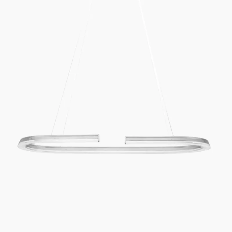 Metalowa lampa wisząca Orinoco w srebrnym kolorze Dostępne od ręki