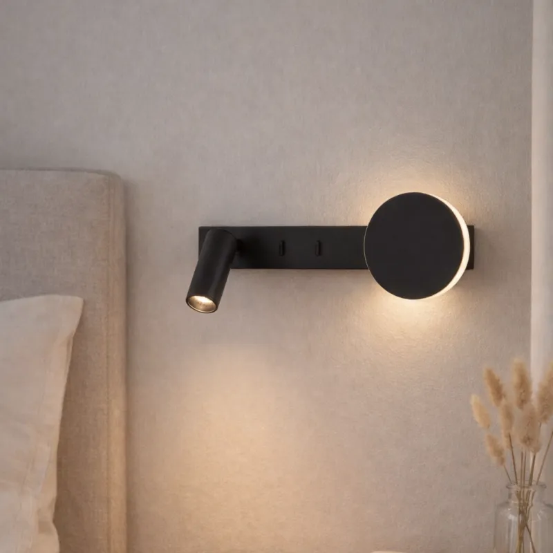 Ostatnia szansa Nowoczesna lampa ścienna Parotani LED w czarnym kolorze