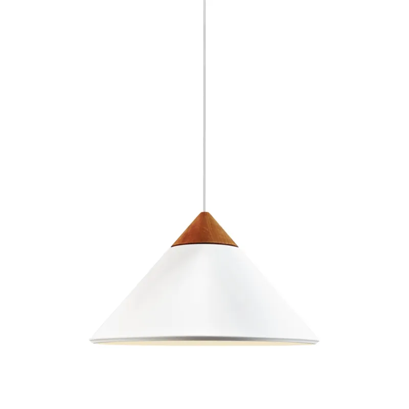 Oferta limitowana Biała lampa wisząca Kinto w eleganckim designie