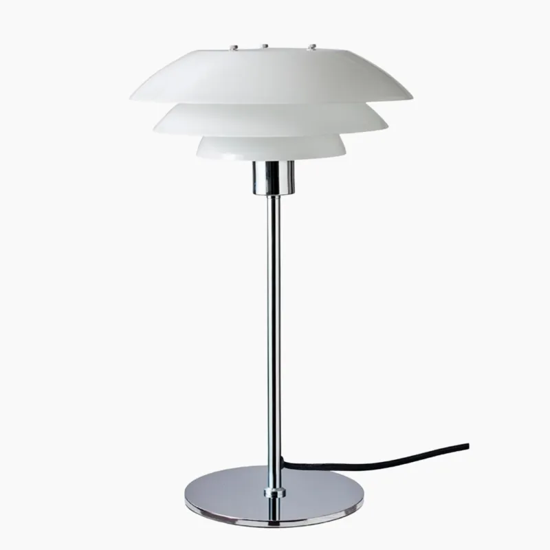 Do wyczerpania zapasów Elegancka lampa stołowa DL na chromowanej podstawie