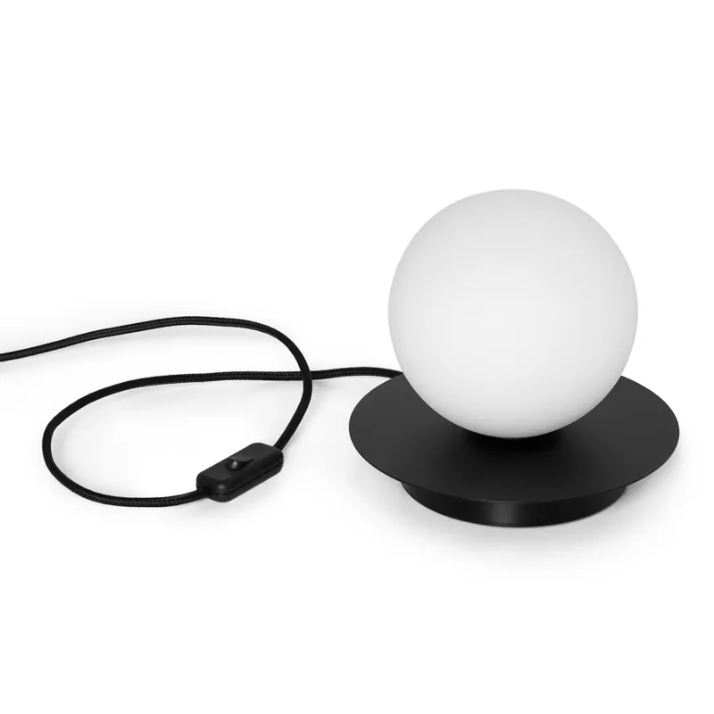 Wyprzedaż Minimalistyczna lampka stołowa z białym kloszem BORRA ST
