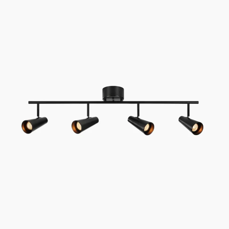 Metalowa lampa sufitowa Crest 4 – czarny kolor Nie przegap
