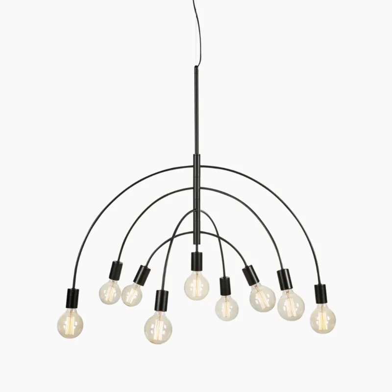 Duża lampa wisząca Lavello 9 na okrągłej podsufitce Cena promocyjna