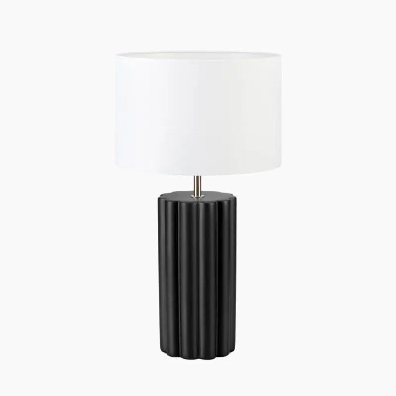 Bezpieczna płatność Prosta lampa stołowa Column z białym abażurem