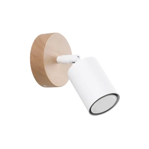 Kinkiet ścienny regulowany podstawa drewniana Sollux Lighting SL.1285 Peach Puff VERDO biały 1xGU10 Super okazja