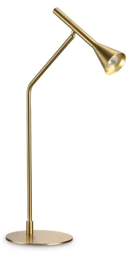 Lampa stołowa metalowa z regulowanym kloszem mosiądz satynowany Ideal Lux 291109 Diesis tl LED 6.5W 3000K Dostępne od ręki