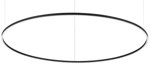 Zniżka Okrągła czarna smukła lampa wisząca na linkach Ideal Lux 285061 Oracle slim sp d150 round 3000K on-off LED 89W 150cm
