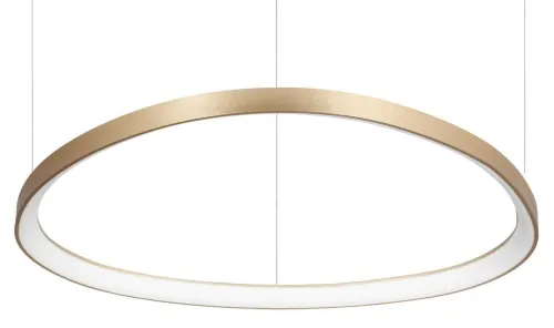 Owalna lampa wisząca na linkach obręcz mosiądz Ideal Lux 269849 Gemini sp d081 on-off LED 59W 3000K 81cm Zniżka