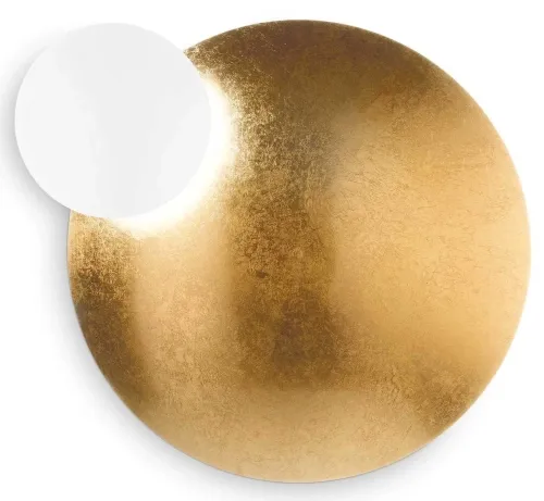 Okrągły kinkiet lampa ścienna biało-złota Ideal Lux 259062 Eclissi ap big LED 30W 3000K 65cm Ograniczona ilość