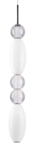 Bestseller Lampa wisząca z białym centralnym dyfuzorem rurowym szklane szare kule Ideal Lux 314174 Lumiere-3 sp LED 39W 3000K