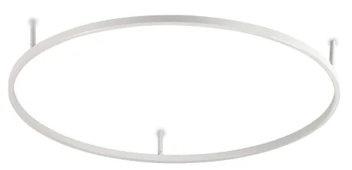 Duża biała lampa sufitowa okrągła smukła cienka rama Ideal Lux 266015 Oracle slim pl d090 round 3000K on-off LED 55W 90cm Taniej