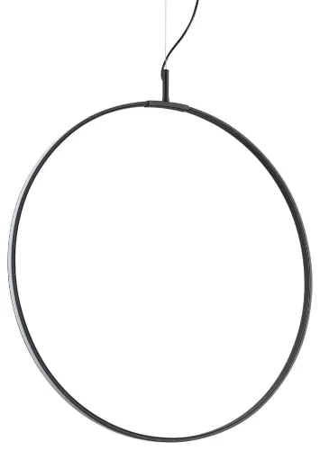 Zamów dziś Czarna smukła lampa wisząca hula hop Ideal Lux 291376 Circus sp d60 LED 33W 3000K 60cm
