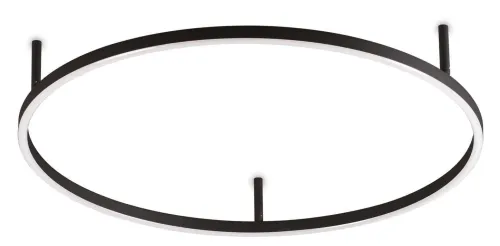 Czarna lampa sufitowa wąski okrąg Ideal Lux 266008 Oracle slim pl d070 round 3000K on-off LED 38W 70cm Taniej