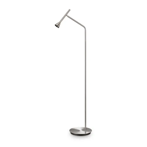 Metalowa lampa podłogowa z regulacją obrotu i nachylenia klosza nikiel satynowy Ideal Lux 285337 Diesis pt LED 4.5W 3000K Tani