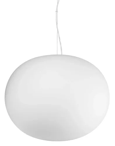 Obniżka ceny Biała lampa wisząca klosz kula ze szkła Ideal Lux 327884 Cotton sp1 d40 E27 40cm