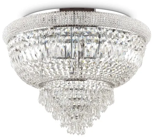 Sprawdź teraz Żyrandol sufitowy lampa z kryształkami chrom Ideal Lux 243566 Dubai pl24 24xE14 78cm