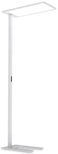 Biała aluminiowa lampa podłogowa ze ściemniaczem i gniazdem USB Ideal Lux 296685 Comfort pt 3000K LED 76W Bestseller