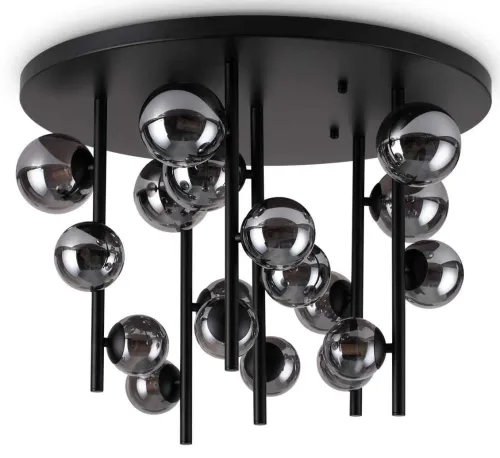 Lampa sufitowa z okrągłą podstawą kule z przydymionego szkła Ideal Lux 328386 Perlage pl18 18xG9 75cm Szybka dostawa