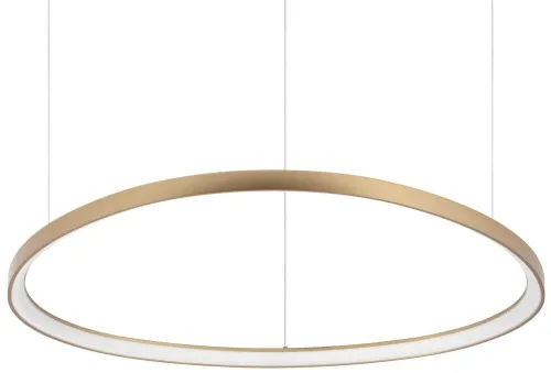 Owalna lampa wisząca mocowana na linkach mosiądz Ideal Lux 307701 Gemini sp d105 on-off LED 82W 3000K Oferta czasowa
