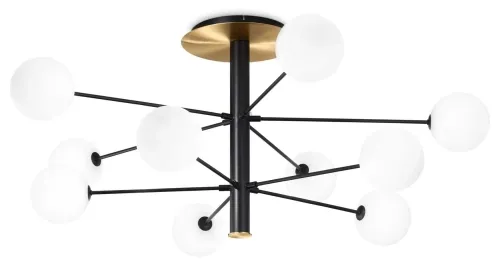 Czarno mosiężna lampa wisząca białe szklane kule Ideal Lux 273693 Cosmopolitan pl10 10xG9 Zamów teraz