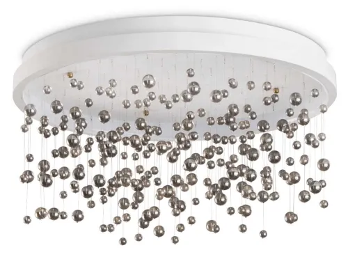 Zamów dziś Biała okrągła lampa sufitowa żyrandol ozdobny ze szklanymi koralikami Ideal Lux 315812 Armony pl d75 LED 77W 3000K 75cm