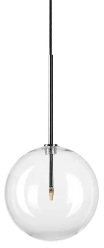 Chromowana lampa wisząca metalowy korpus i szklana transparentna kula Ideal Lux 306544 Equinoxe sp1 d20 G4 20cm Sprawdź teraz