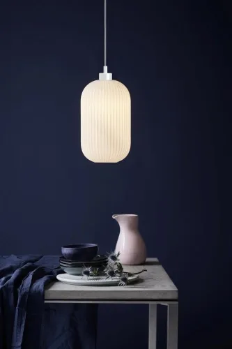 Łatwy zwrot Lampa Wisząca Nordlux 46573001 Milford 20 E27 20cm x 300cm Opal