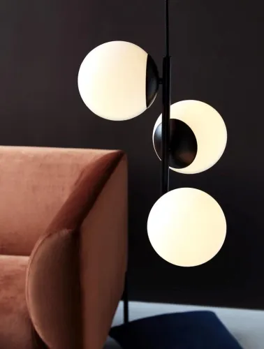 Lampa Wisząca Szklane Kule Nordlux 48603003 Lilly 3xE14 32cm x 200cm Czarny Opal Kup teraz