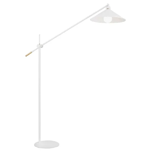 Duża lampa stojąca podłogowa Argon 4731 Nashville E27 220cm biały mosiądz Do wyczerpania zapasów