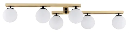 Bestseller Lampa sufitowa szklane kule na mosiężnej listwie Argon 2544 Freemont 6xE14