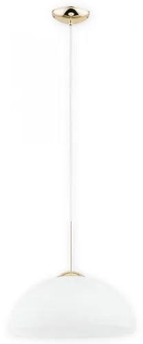 Nowość Lampa wisząca z kopułowym szklanym kloszem 34cm i złotymi dodatkami Lemir O3135 W1 ZL Freja E27