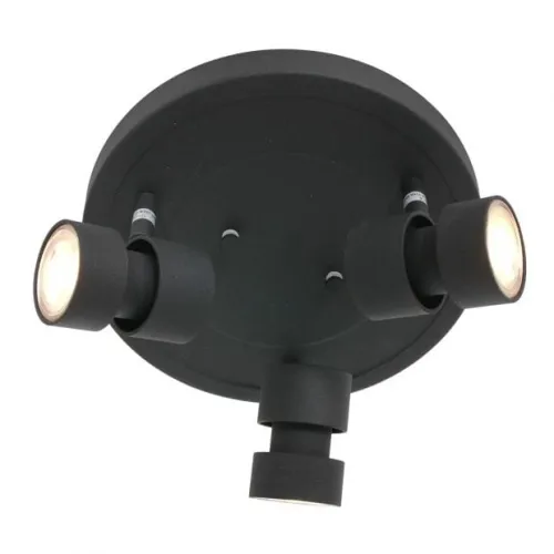 Czarna nowoczesna lampa sufitowa regulowane reflektory Steinhauer 7905ZW Natasja LED 3xGU10 26cm Ostatnia szansa