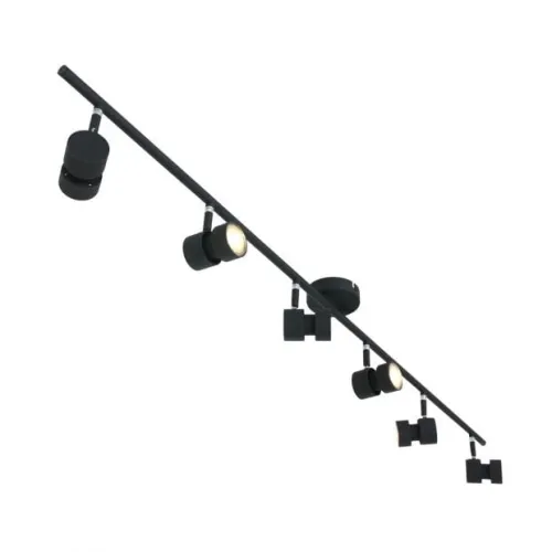 Czarna nowoczesna listwa sufitowa plafon ruchome reflektory Steinhauer 7906ZW Natasja 6xGU10 134cm Kup teraz