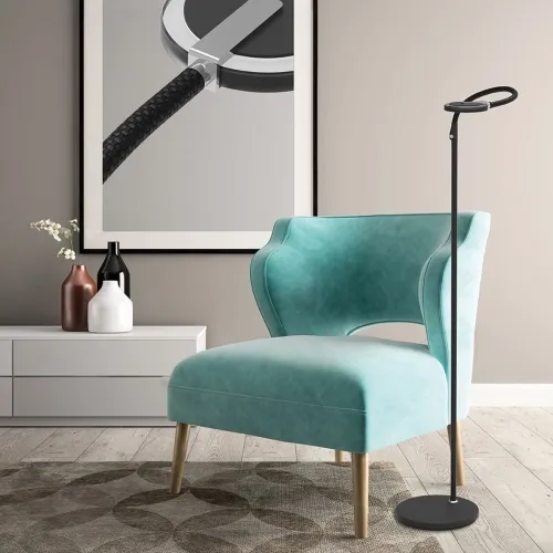 Ekspresowa dostawa Czarna regulowana lampa podłogowa ledowa Steinhauer 2991ZW Turound Light color LED 10W 3000K 145cm