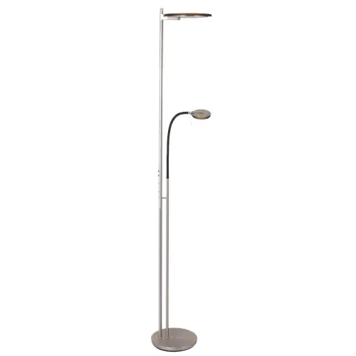 Szybka wysyłka Szara nowoczesna lampa podłogowa dwa źródła światła Steinhauer 2989ST Turound Light color LED 40W + 10W 3000K 187cm