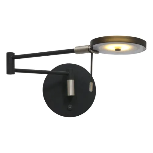 Darmowy zwrot Czarna regulowana lampa ścienna kinkiet ledowy Steinhauer 2734ZW Turound LED 10W 2700K 62cm