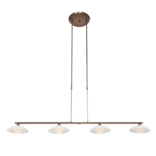 Mosiężna klasyczna lampa wisząca białe klosze Steinhauer 2743BR Sovereign classic xG9 120cm Promocja