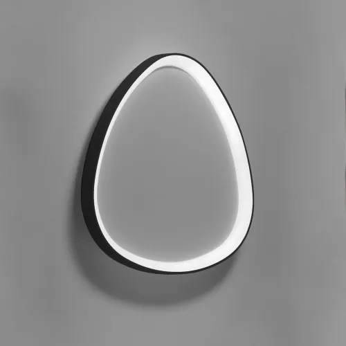 Czarna płaska lampa ścienno sufitowa jajko Vivida International 0083.22.NE DIM WN Lifering LED 60W 3000K/4000K 81cm ściemniacz Najlepsza cena