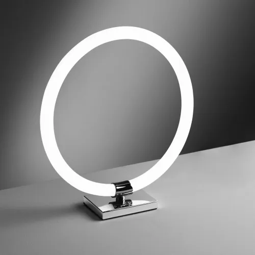 Ściemnialna lampa stołowa ledowa obręcz na chromowanej podstawie Vivida International 0089.40.CR DIM Light Line 12W 3000K 35cm Tylko do końca tygodnia