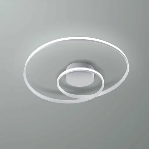 Biała lampa sufitowa spiralna obręcz Vivida International 0032.20.BI DIM W Circuit LED 40W 3000K 65cm ściemnialna Tylko do końca tygodnia