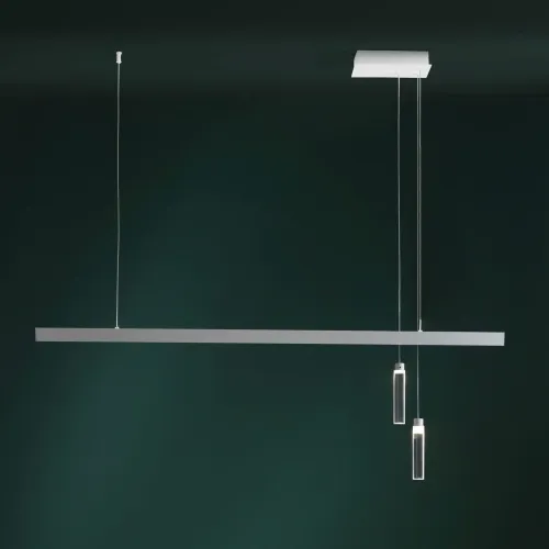 Biała lampa wisząca listwa z dwoma dodatkowymi zwisami Vivida International 0059.31 Funambulist LED 45W i 2x3W 3000K Hit cenowy