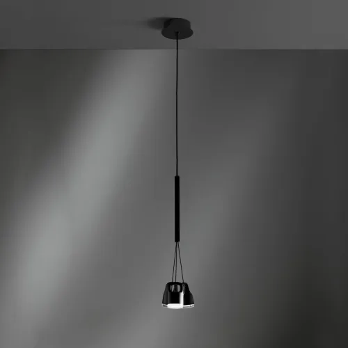 Czarna wiązana lampa wisząca z trzema kloszami Vivida International 0053.31.NE Bag LED 12W 3000K 15cm x 200cm Hit sprzedaży