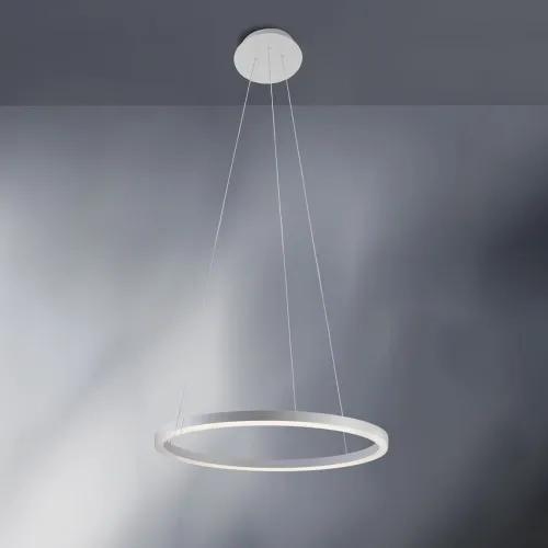 Łatwy zwrot Lampa wisząca biały okrąg 60cm Vivida International 0001.30 Hurricane LED 38W 3000K