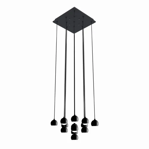 Bezpieczne zakupy Lampa wisząca małe czarne kule Vivida International 0054.32.NE Shallow LED 40W 3000K 43cm x 164cm