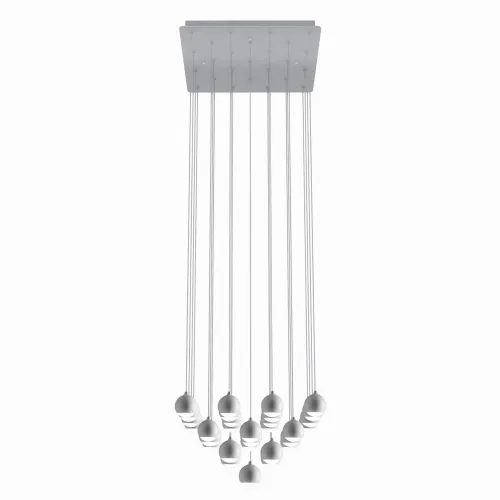 Oferta limitowana Lampa wisząca małe białe kule na linkach Vivida International 0054.33.BI Shallow LED 64W 3000K 60cm x 164cm