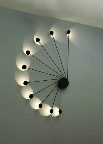 Czarny kinkiet plafon długie ramiona i okrągłe reflektory Vivida International 0047.10.NE Helix LED 18x2W 3000K Super okazja