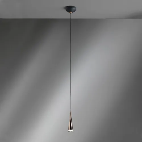 Okazja Lampa wisząca smukły złoty stożek Vivida International 0052.30.OR Twist LED 5W 3000K 5cm