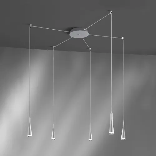 Dodaj do koszyka Biała nowoczesna podwieszana lampa wisząca typu pająk Vivida International 0052.31.BI Twist LED 18W 3000K kabel 5m