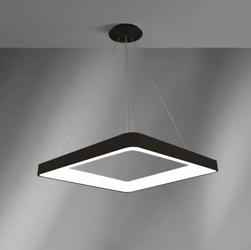 Czarna lampa wisząca kwadratowa zaoblona rama Vivida International 0044.31.NE Inner S LED 80W 3000K 80cm x 311cm Sprawdź teraz